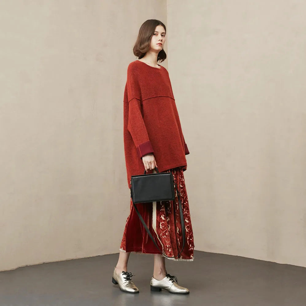 Gold Velvet Pleated Maxi Skirt Maternity & Nursing Dress