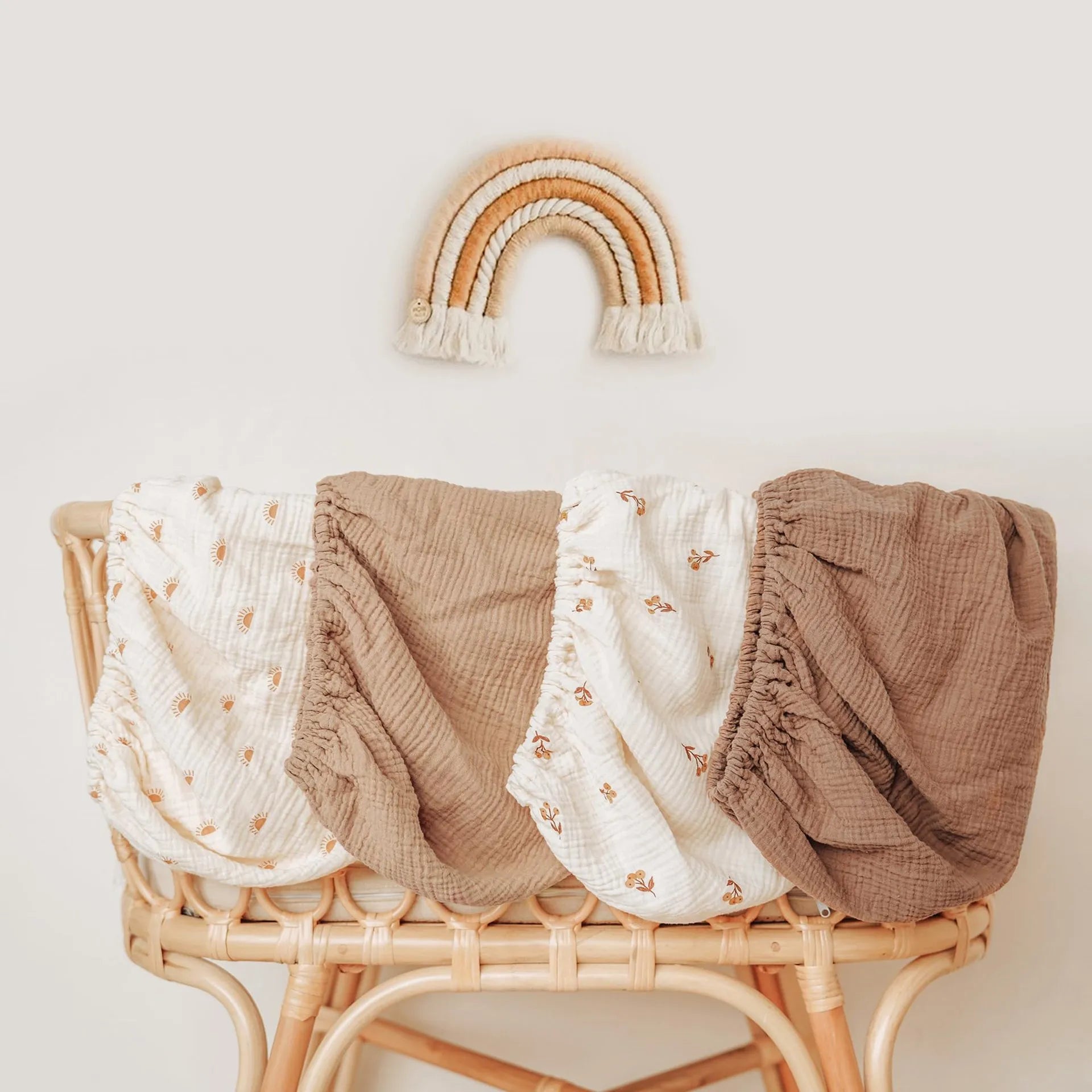 2-Pack Baby Changing Table Covers – Muslin Cotton Fitted Crib Sheets