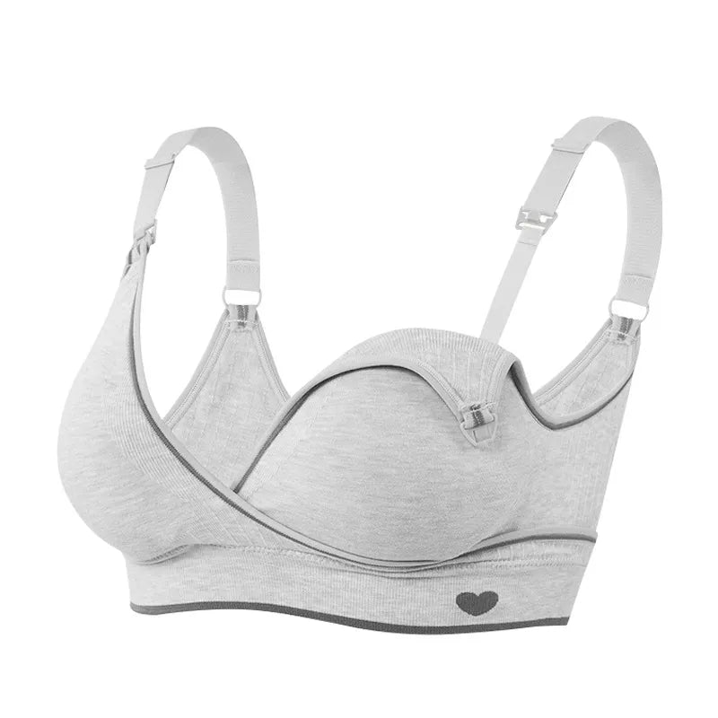 Maternity & Nursing Cross-Front Modal Sports Bra β Wireless Support