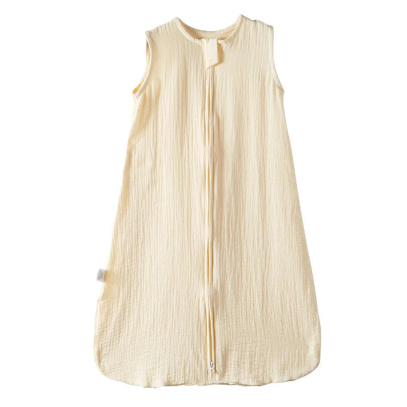 Muslin Cotton Baby Sleep Sack – Lightweight Anti-Kick Vest for Spring & Summer