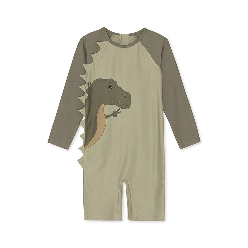 Boys Dinosaur One-Piece Swimsuit β Quick Dry Lycra Swimwear