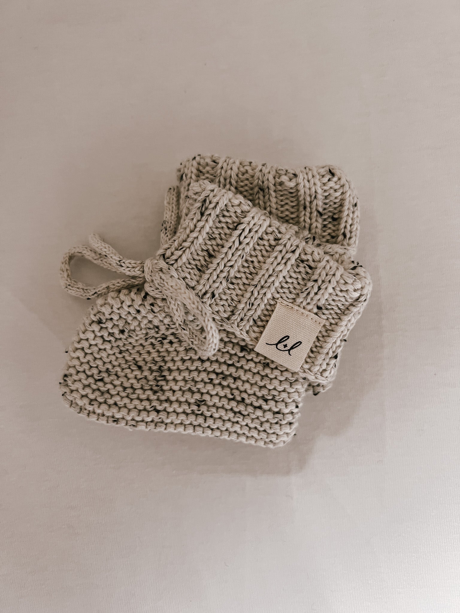 Luna + Luca Organic Booties | Black Speckle