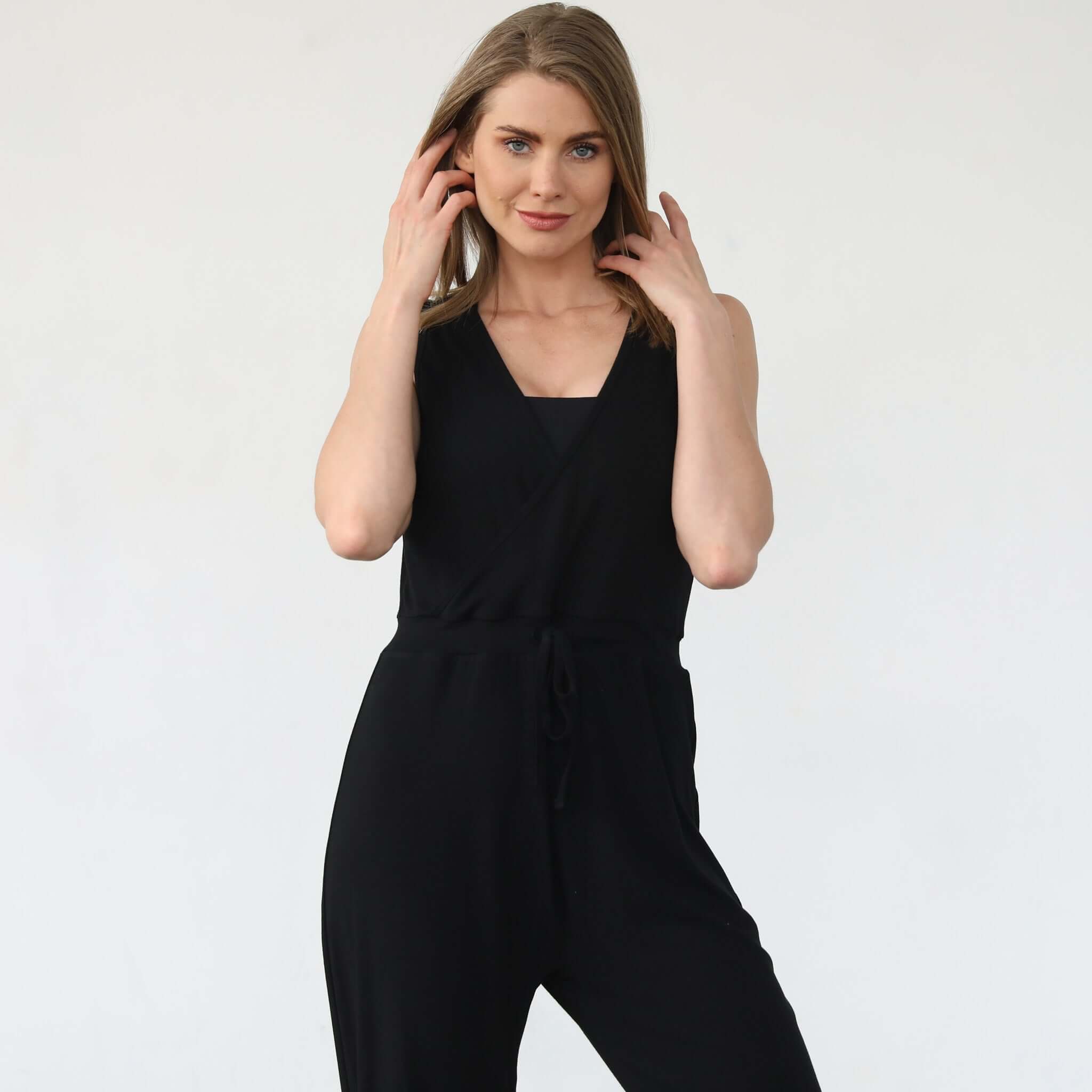 Juliette Nursing Friendly Jumpsuit | Noir