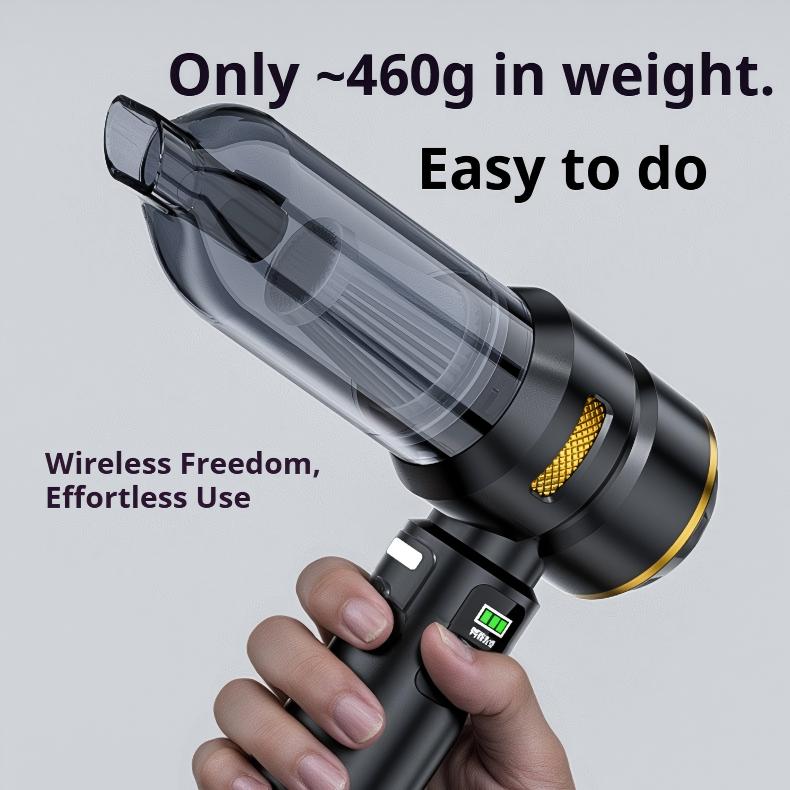 Handheld 2-in-1 Vacuum & Blower – 17kPa, USB-C Rechargeable