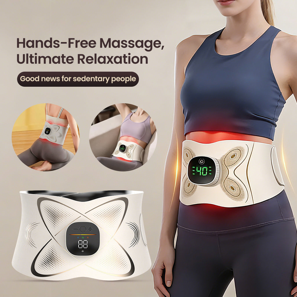 EMS Heated Waist Massage Belt – Adjustable Muscle Stimulation & Heat