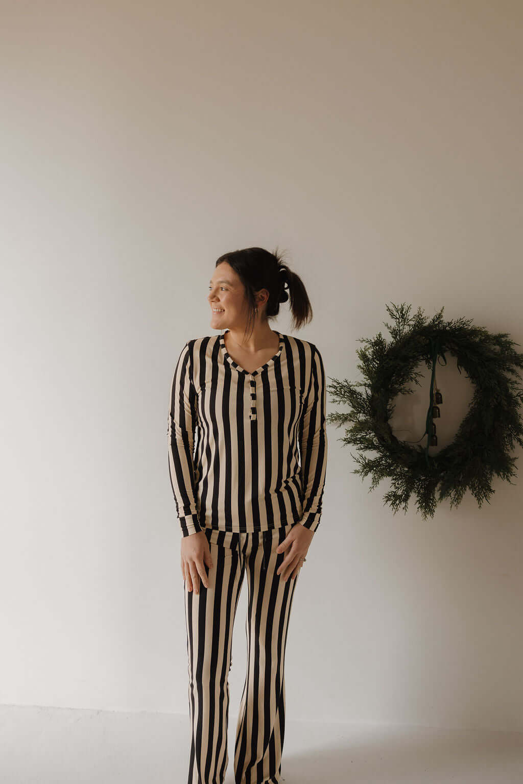 Midnight Stripe | Women's Long Sleeve Bamboo Pajama