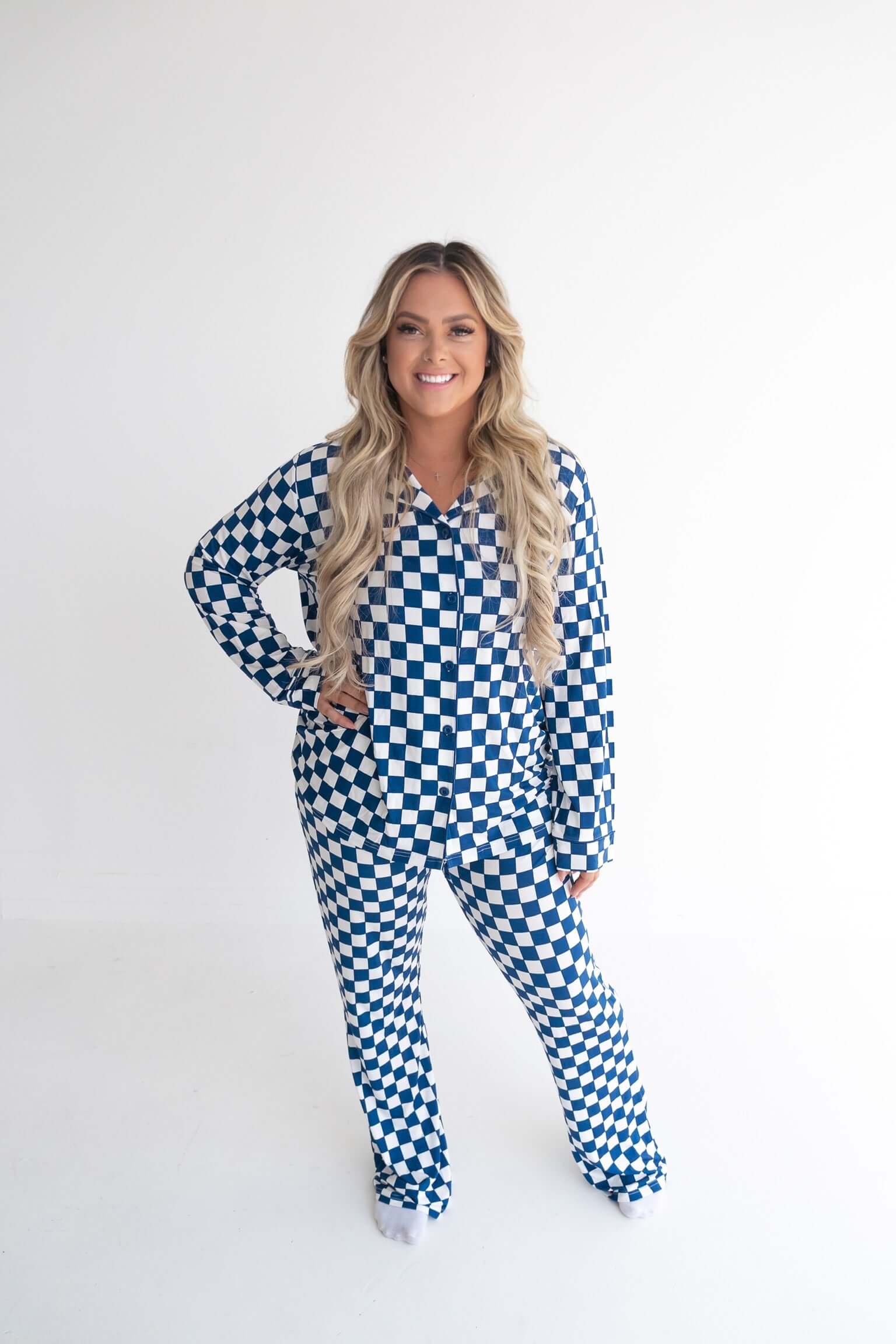 Navy Checkers Women's Dream Set