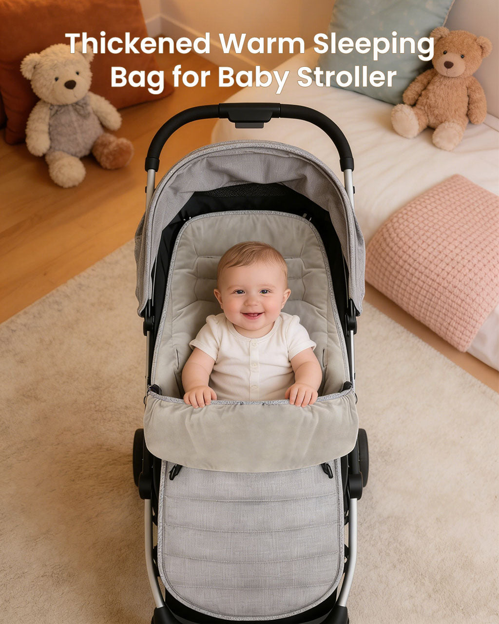 Stroller Footmuff Sleeping Bag – Warm Fleece Baby Stroller Cocoon