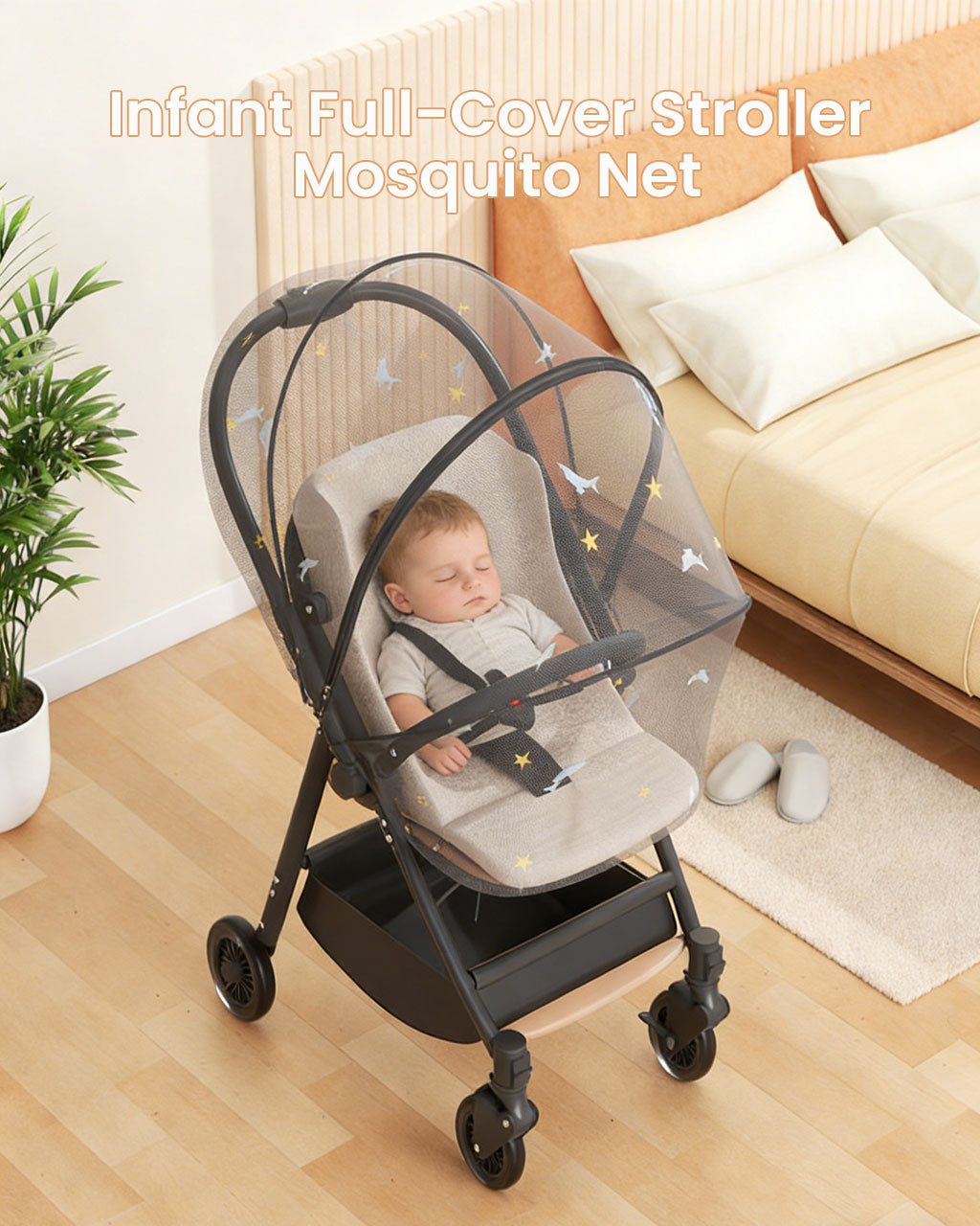 Full-Coverage Baby Stroller Mosquito Net