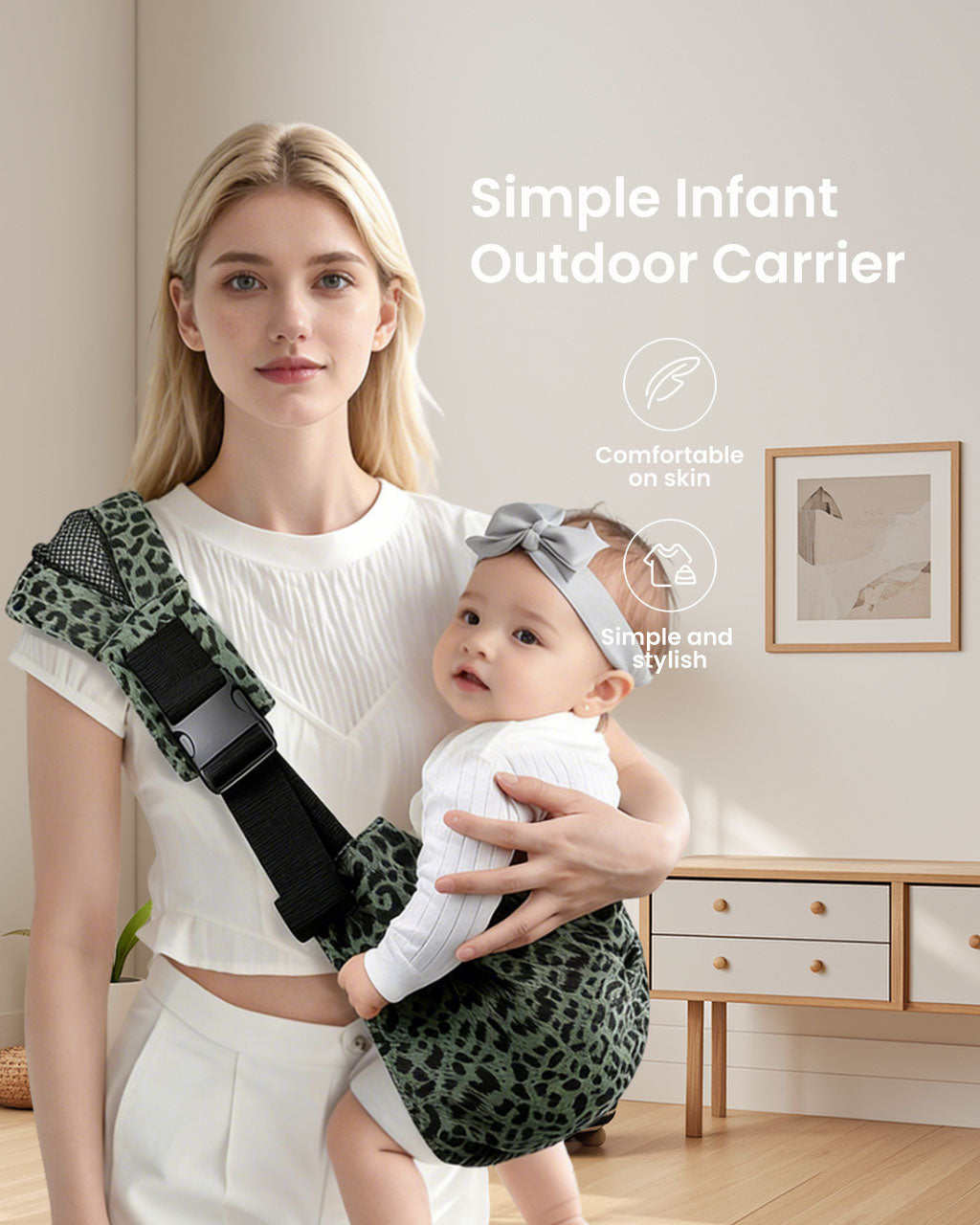 Lightweight Baby Sling Carrier – Portable One-Shoulder Carrier for Toddlers