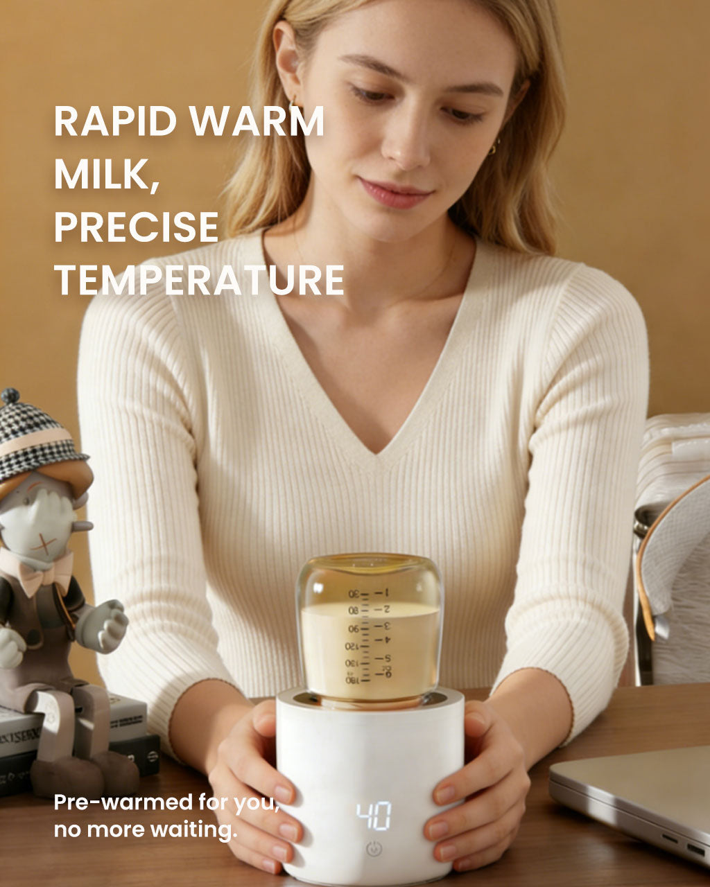 Portable 2-in-1 Smart Bottle Warmer for Breast Milk & Formula