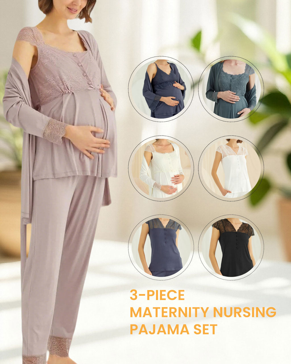Maternity & Nursing Sleepwear Set