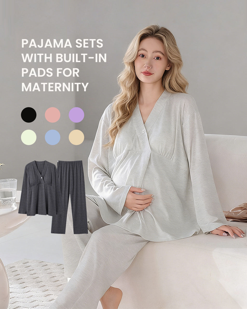 Maternity & Nursing Sleepwear Set