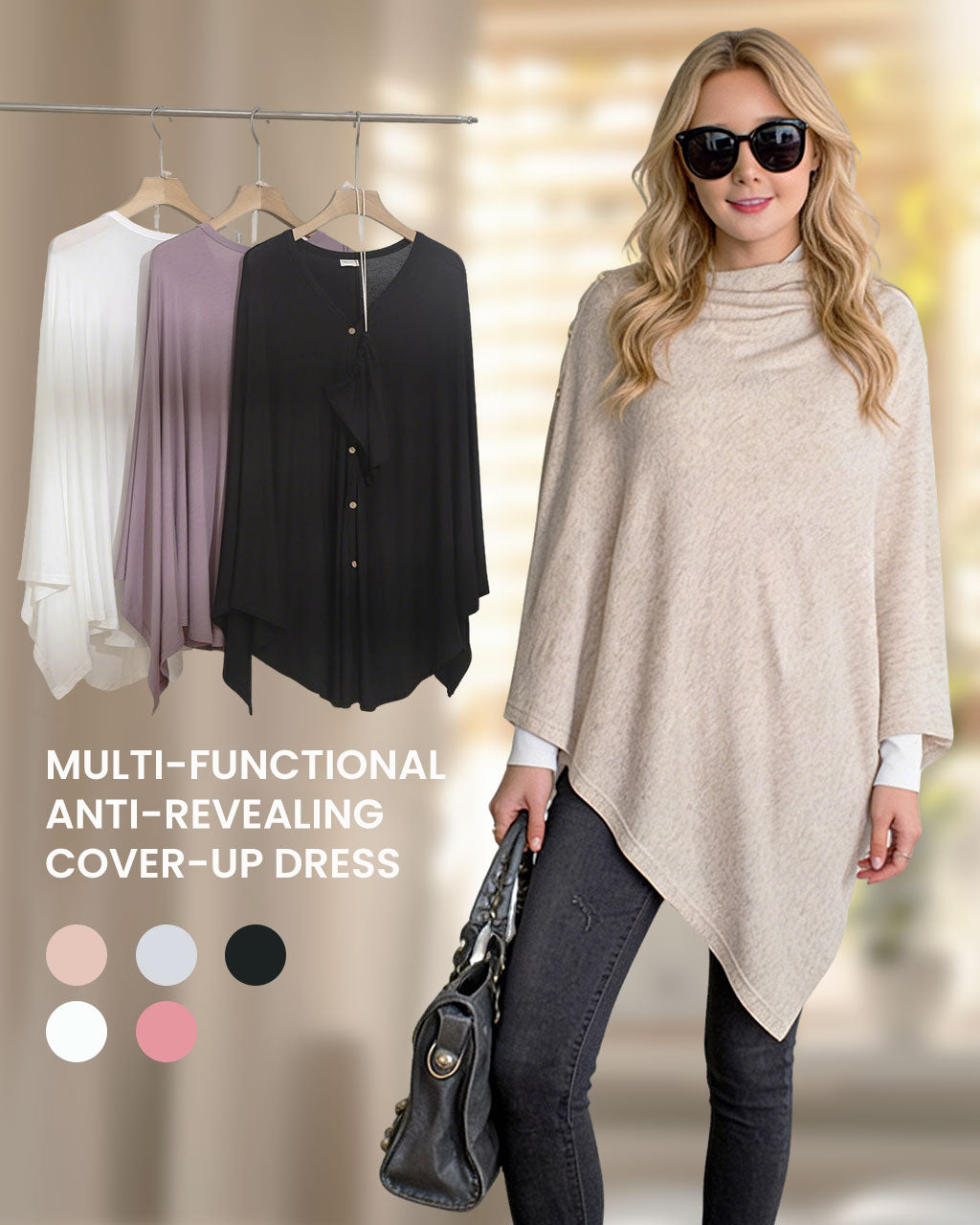 Modal Multi-Functional Nursing Cover with Storage Bag