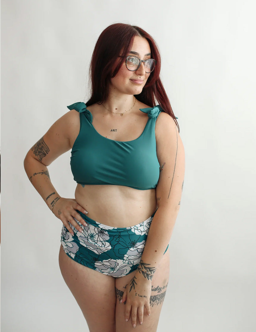 Tie Shoulder Breastfeeding Bikini Swimsuit Top