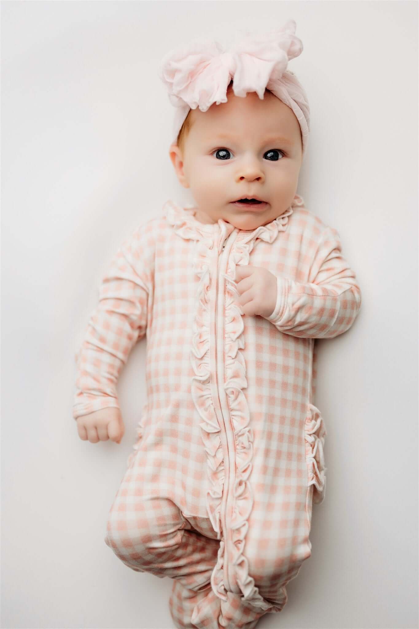 Olivia Ruffle Zip Footie