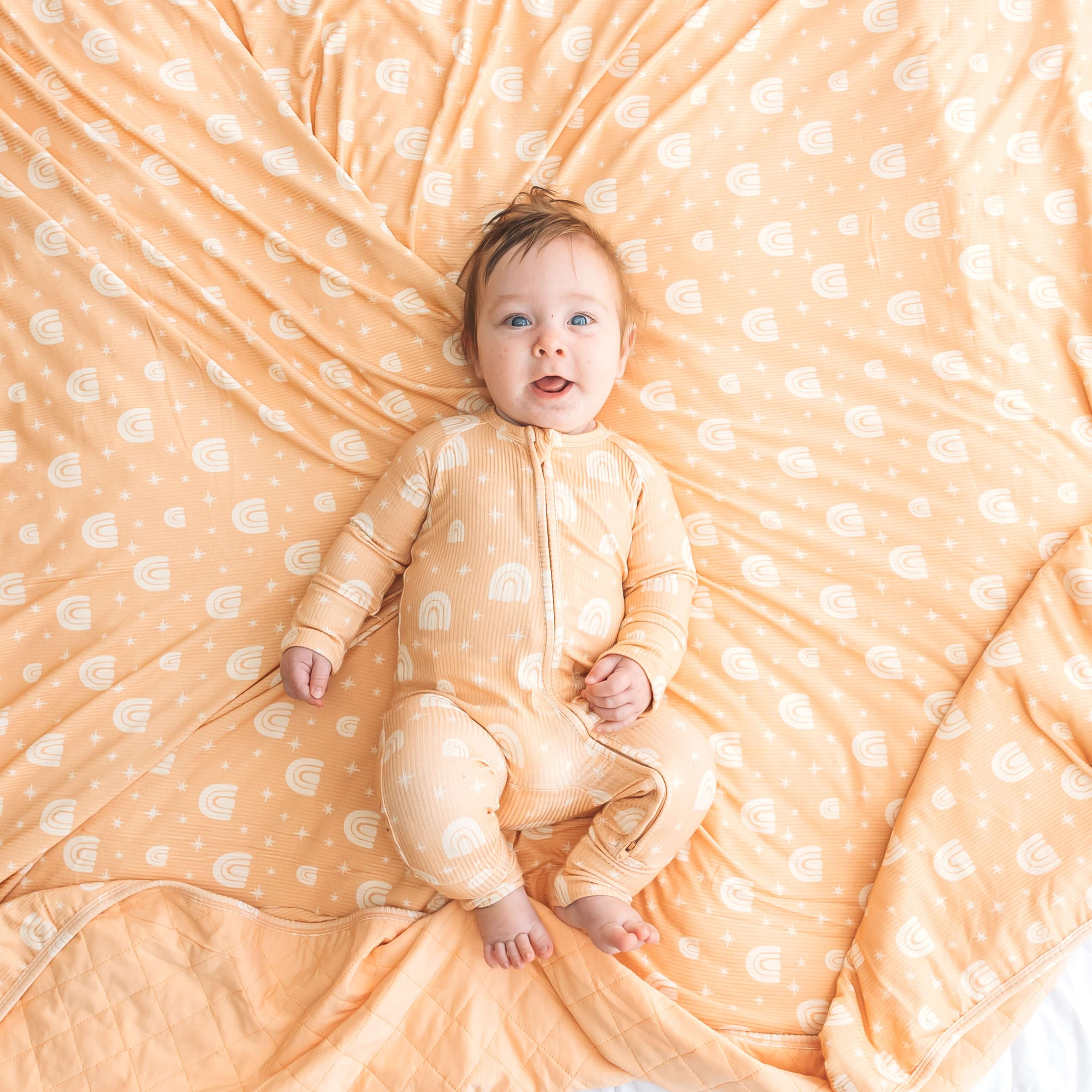 Rainbow Ribbed | Zip Romper