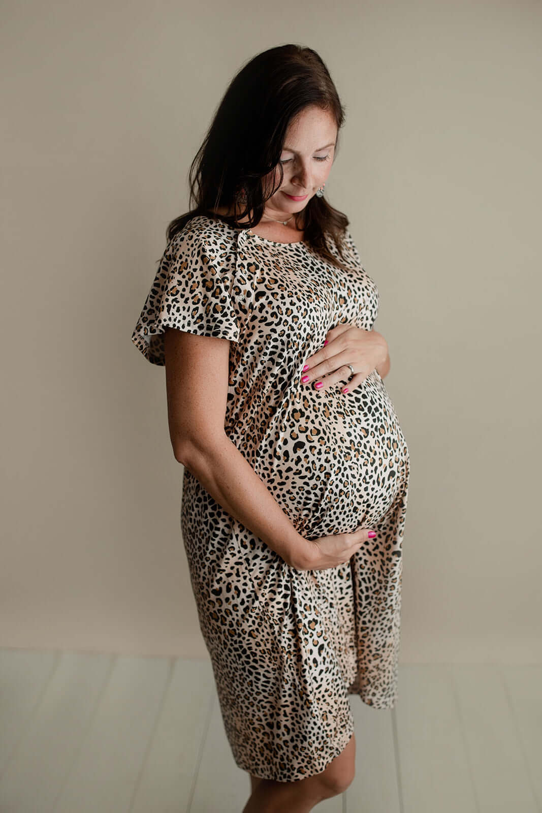 Leopard Print Labor & Delivery Gown