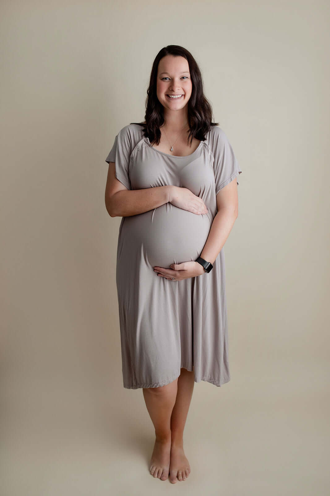 Harbor Mist Maternity Mommy Labor & Delivery Gown