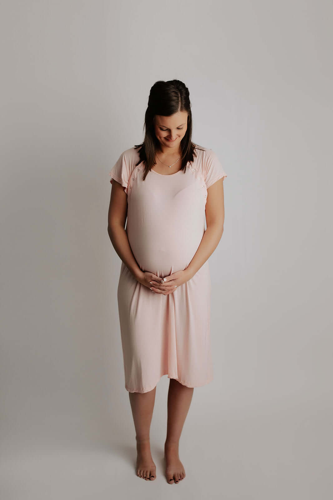 Heavenly Pink Mommy Labor & Delivery Gown