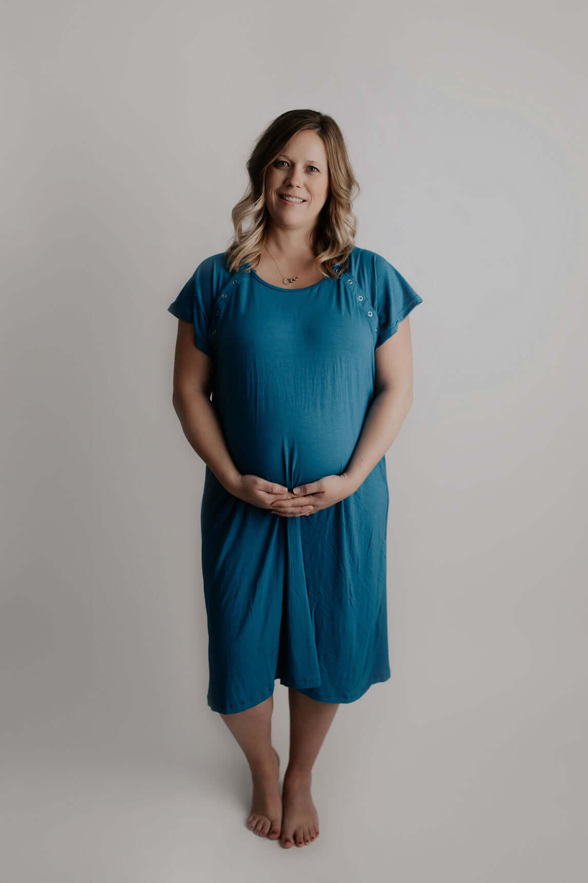 Blue Labor & Delivery Gown