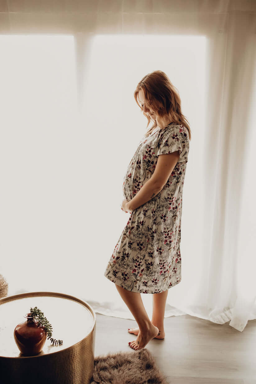 Floral Labor & Delivery Gown
