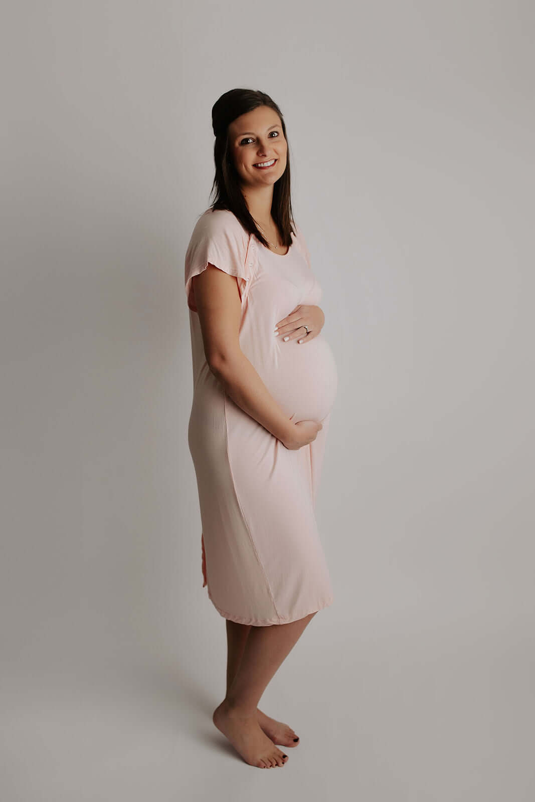 Heavenly Pink Mommy Labor & Delivery Gown