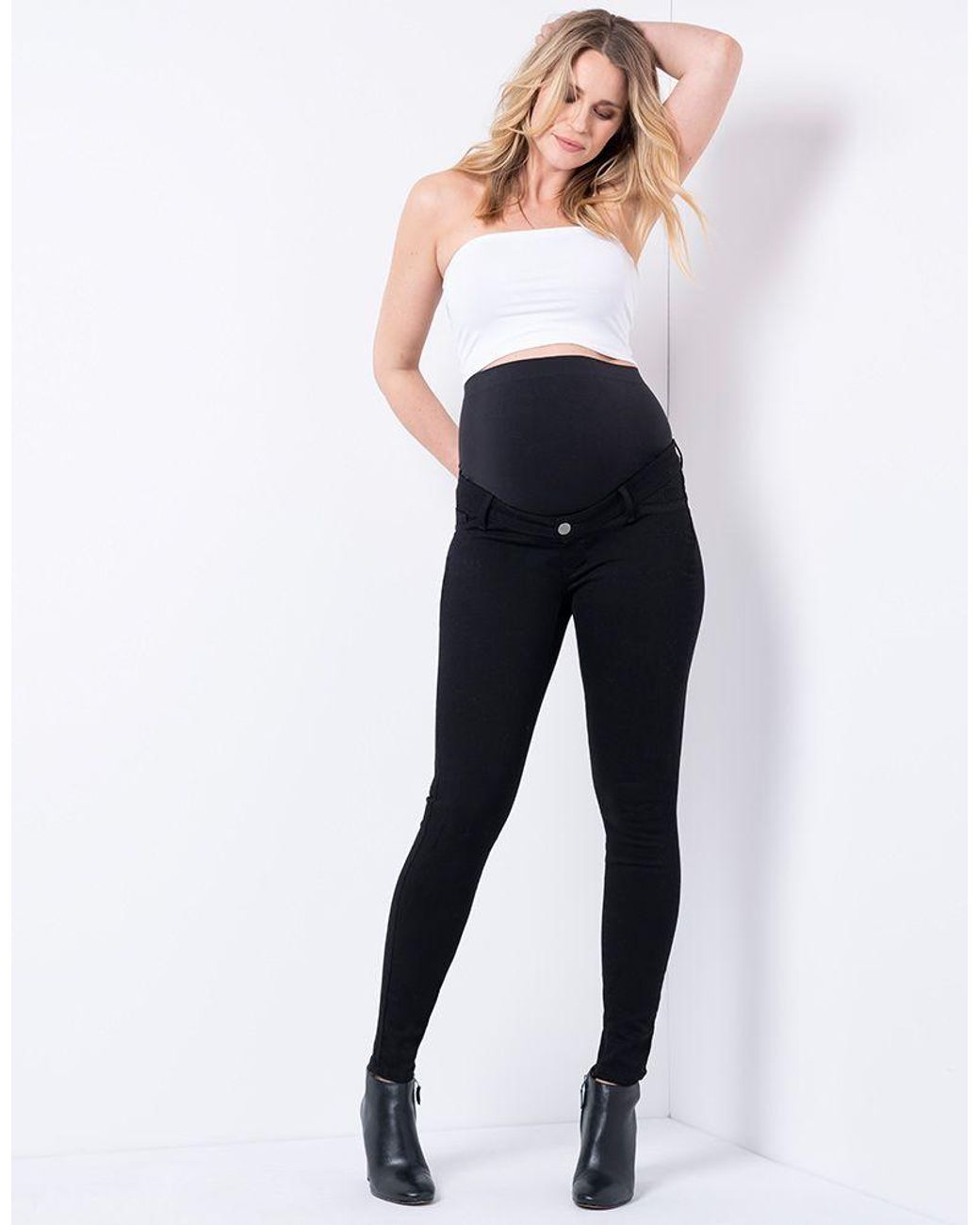 Seraphine Over Bump Organic Cotton Black Freddie Maternity Jeans